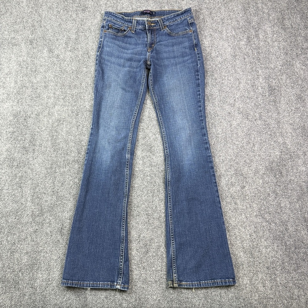 Levis 518 Womens Superlow Bootcut Jeans 5 Junior Low Rise Medium Wash Blue Y2K